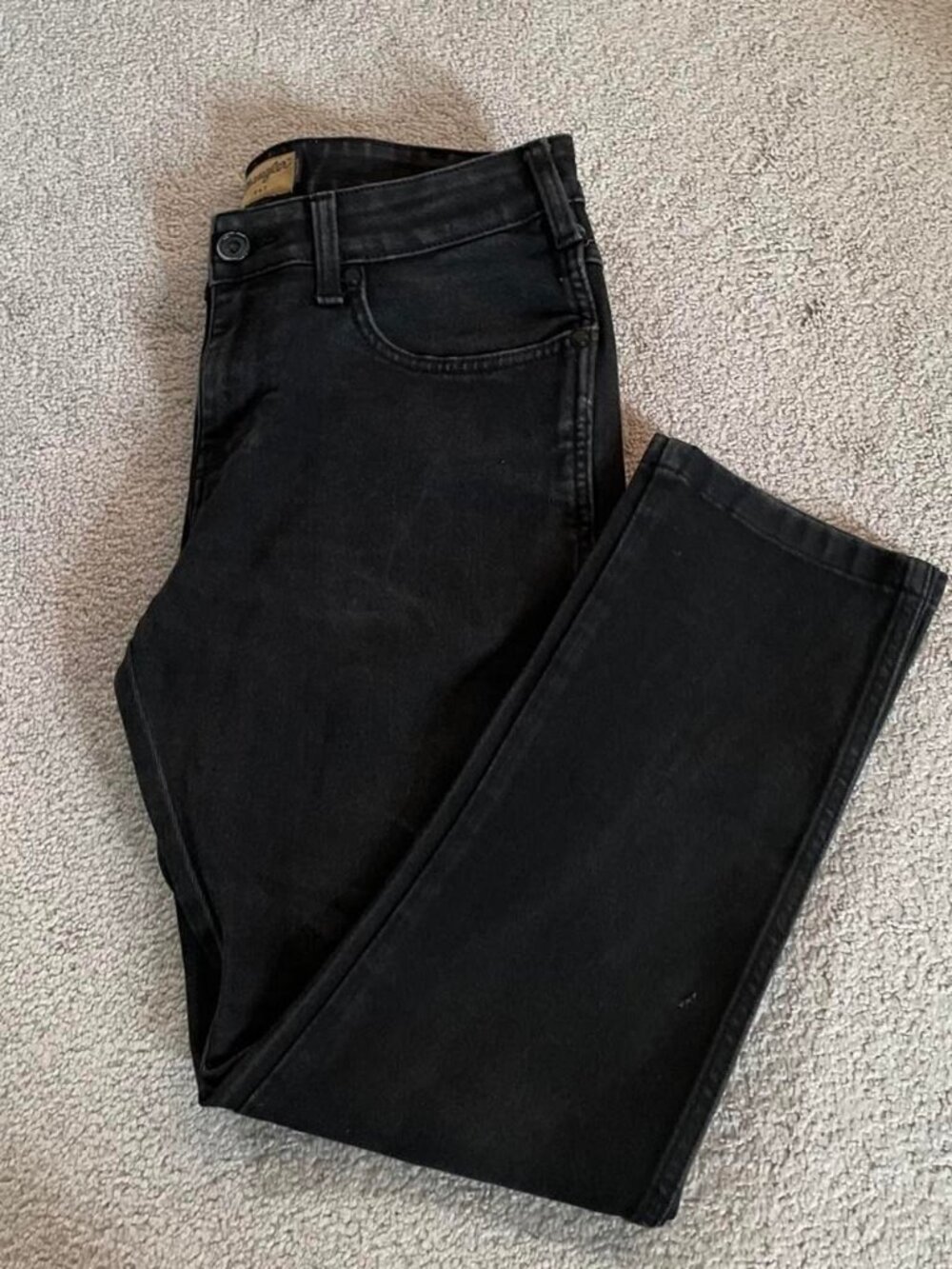 Pre-owned Wrangler Vegas Slim Fit Black Jeans W32 L27